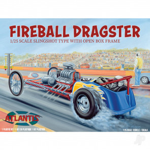 Atlantis Models 1:24 Fireball Slingshot Dragster Plastic Model Car Kit