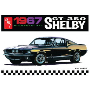 1967 Shelby GT-350 Mustang 1:25 Scale Authentic AMT Detailed Plastic Kit 