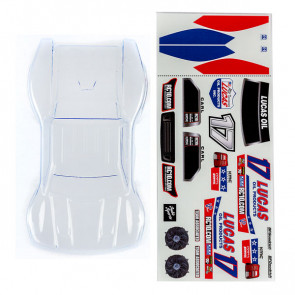 Team Associated Sc28 Body Clear With Lucas Oil Decals