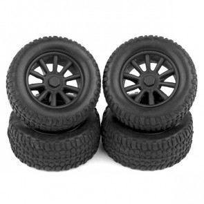Team Associated Sc28 Wheels & Tyres Mounted (F & R)
