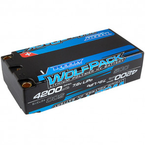 Reedy Wolfpack 4200mAh 2S 7.6v 50c Hard Case LiPo Shorty RC Model Car Battery