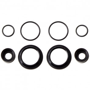 Team Associated 12mm Shock Collar & Seal Retainer Set - Black