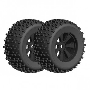 Corally Offroad 1/8 Monster Tr Uck Tires Gripper Glued On Bla