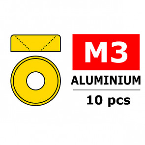 Team Corally Aluminium Washer For M3 Flat Head Screws Od=