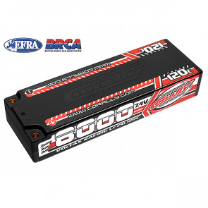 Corally Voltax 8000mah 7.4v 2S 120C Hard Case RC Car LiPo Battery w/ 4mm Bullet