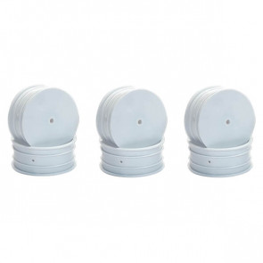 Centro 1/10 Dished Buggy Front 4WD Wheel White - 3 Pairs
