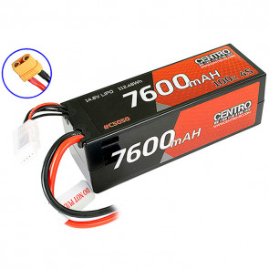 Centro 4S 7600mah 14.8v 100C Hardcase LiPo RC Car Battery w/ XT90