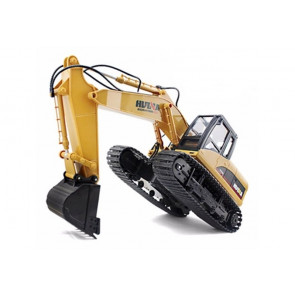 Large 1/14th Scale 15 Channel RC Excavator with Metal Bucket, Lights & Sound