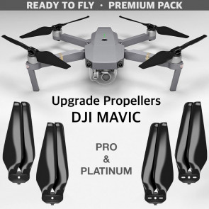 Master Airscrew STEALTH Propeller Props Set Black - DJI Mavic Pro Platinum Drone