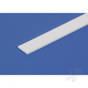 Evergreen 14in (35cm) O-Scale White Plastic Strip .202x166in (1x8) (10 pack)