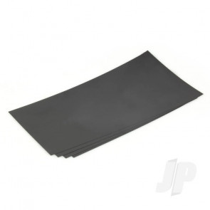 Evergreen 6x12in (15x30cm) Black Plastic Sheet .010in (0.254mm) Thick (4 pack)