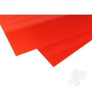 Evergreen 6x12in (15x30cm) Transparent Red Plastic Sheet .010in (0.254mm) Thick (2 pack)