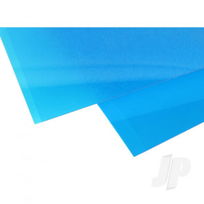 Evergreen 6x12in (15x30cm) Transparent Blue Plastic Sheet .010in (0.254mm) Thick (2 pack)