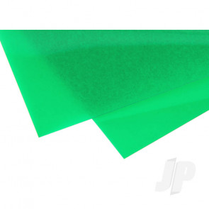 Evergreen 6x12in (15x30cm) Transparent Green Plastic Sheet .010in (0.254mm) Thick (2 pack)