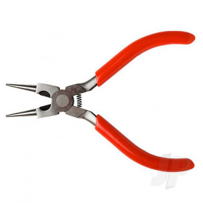 Excel 5in Spring Loaded Soft Grip Plier, Round Nose with Side Cutter