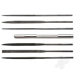 Excel Assorted File Set with Handle, Cut #2 with Square, Round, Halfround, Equaling, Blade and Flat (6pcs)