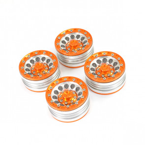 Fastrax Aluminum Beadlock 1.9" Wheels - Orange (4pc)