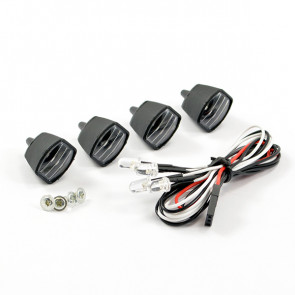 Fastrax RC Scale Model Car Light Set W/Led,Lenses Wire Connector 4pc - Rectangle