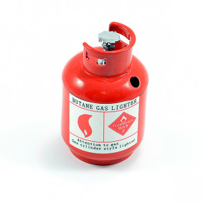 Fastrax 1:10 RC Scale Model Alloy Painted Calor Propane Gas Bottle - Red