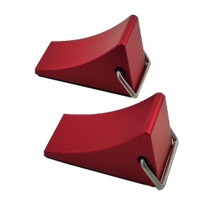 Fastrax RC Scale Model Car Wheel Chock Set (2pc) - Red