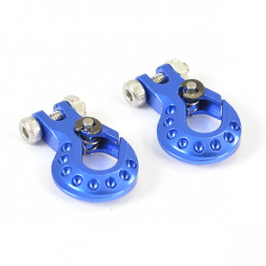 Fastrax RC Scale Model Car Deluxe Aluminium Winch Hook (2pc) - Blue