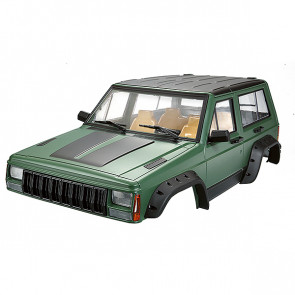 Fastrax 1/10 Rockee Jeep Cherokee XJ Hardbody w/Interior RC Car Body - Green