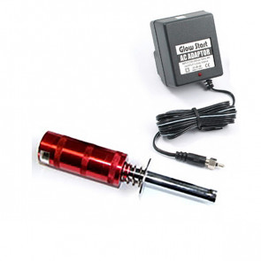 Fastrax 2100mAh Aluminium Metered Glow Start with Charger for Nitro Engines - EU 2 Pin Plug