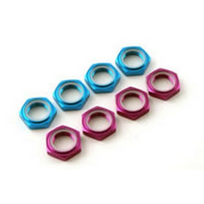 Fastrax 17mm X 1.25 Blue Serrated Wheel Nuts (4Pcs)