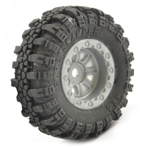 FTX Outback Mini Swamper Tire & Wheel Set - Grey (4pc)