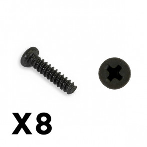 FTX Outback Mini 3.0 Round Head Self Tapping Screw 2x8 (8pc)