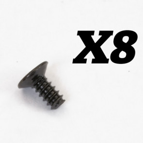 FTX Outback Mini 3.0 Flat Head Self Tapping Screw 1.7x4 (8pc)