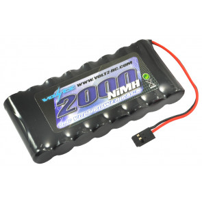Voltz 2000mAh 9.6V NiMH Tx Transmitter Flat Battery Pack for RC Radio Controller