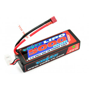Voltz 5000mAh 2S 7.4v 50C Hard Case LiPo RC Car Battery w/Deans Connector Plug