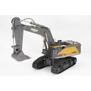 Large 1/14th Scale 22 Channel RC Excavator with Metal Bucket, Lights & Sound