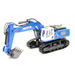 Huina RC Excavator Digger - Full 11 Channel Function & metal bucket! - Blue