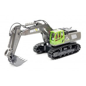 Huina RC Excavator Digger - Full 11 Channel Function & metal bucket! - Green