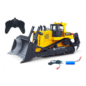 Huina 1:16 RC Model Bulldozer - Full 11 Channel Function with Ripper Digger