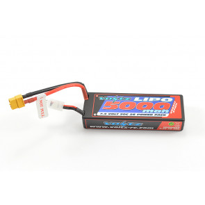 Voltz 5000mAh 2S 7.4V 50C Hard Case LiPo RC Car Battery w/XT60 Connector Plug