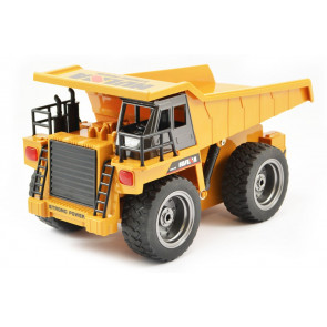 1/18th Scale 6 Channel RC Dump Truck with Metal Cab & Wheels, Lights