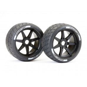 Fastrax 1/7 Supaforza Oversized 1/8 On Road Rear Wheels & Tyres 17mm Hex (Pair)