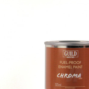 Guild Materials Chroma Enamel Fuelproof Paint Gloss White (125ml Tin) For RC Model Aircraft