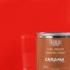 Guild Materials Chroma Enamel Fuelproof Paint Gloss Red (125ml Tin) For RC Model Aircraft