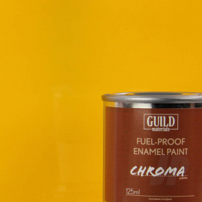 Guild Materials Chroma Enamel Fuelproof Paint Gloss Cub Yellow (125ml Tin) For RC Model Aircraft