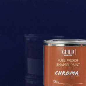 Guild Materials Chroma Enamel Fuelproof Paint Gloss Dark Blue (125ml Tin) For RC Model Aircraft