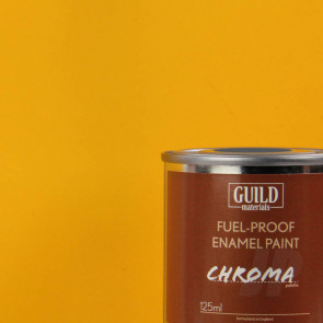 Guild Materials Chroma Enamel Fuelproof Paint Matt Cub Yellow (125ml Tin) For RC Model Aircraft