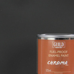Guild Materials Chroma Enamel Fuelproof Paint Matt Black (125ml Tin) For RC Model Aircraft