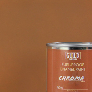 Guild Materials Chroma Enamel Fuelproof Paint Matt Dark Earth (125ml Tin) For RC Model Aircraft