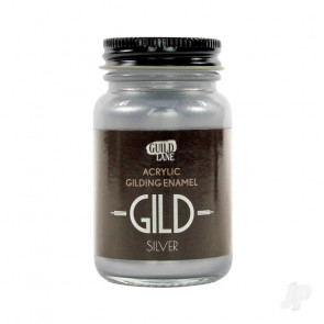 Guild Lane GILD Acrylic Enamel Paint, Silver (60ml Jar) For Craft Model