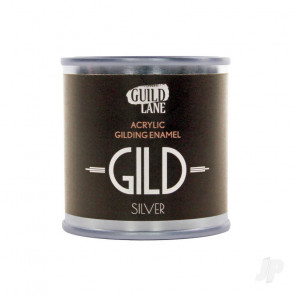 Guild Lane GILD Acrylic Enamel Paint, Silver (125ml Tin) For Craft Model