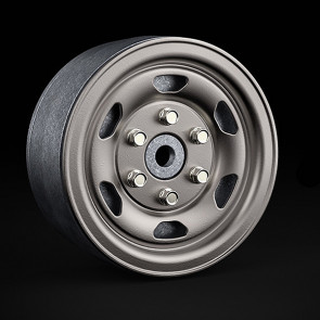 Gmade 1.9 SR05 Beadlock Wheels (Uncoated Silver) (2)
